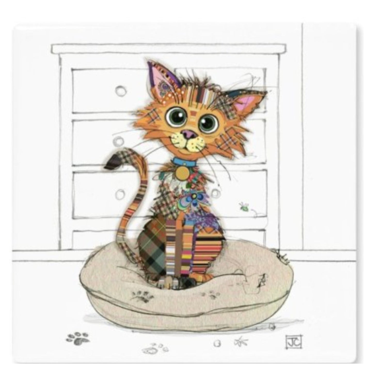 Bug Art Kimba the Kitten Coaster
