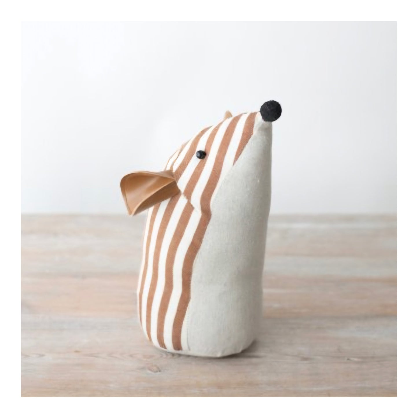 Brown Stripped Mouse Doorstop