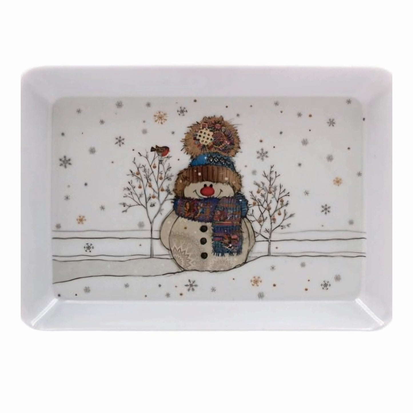 Bug Art Snowman Tray, Small