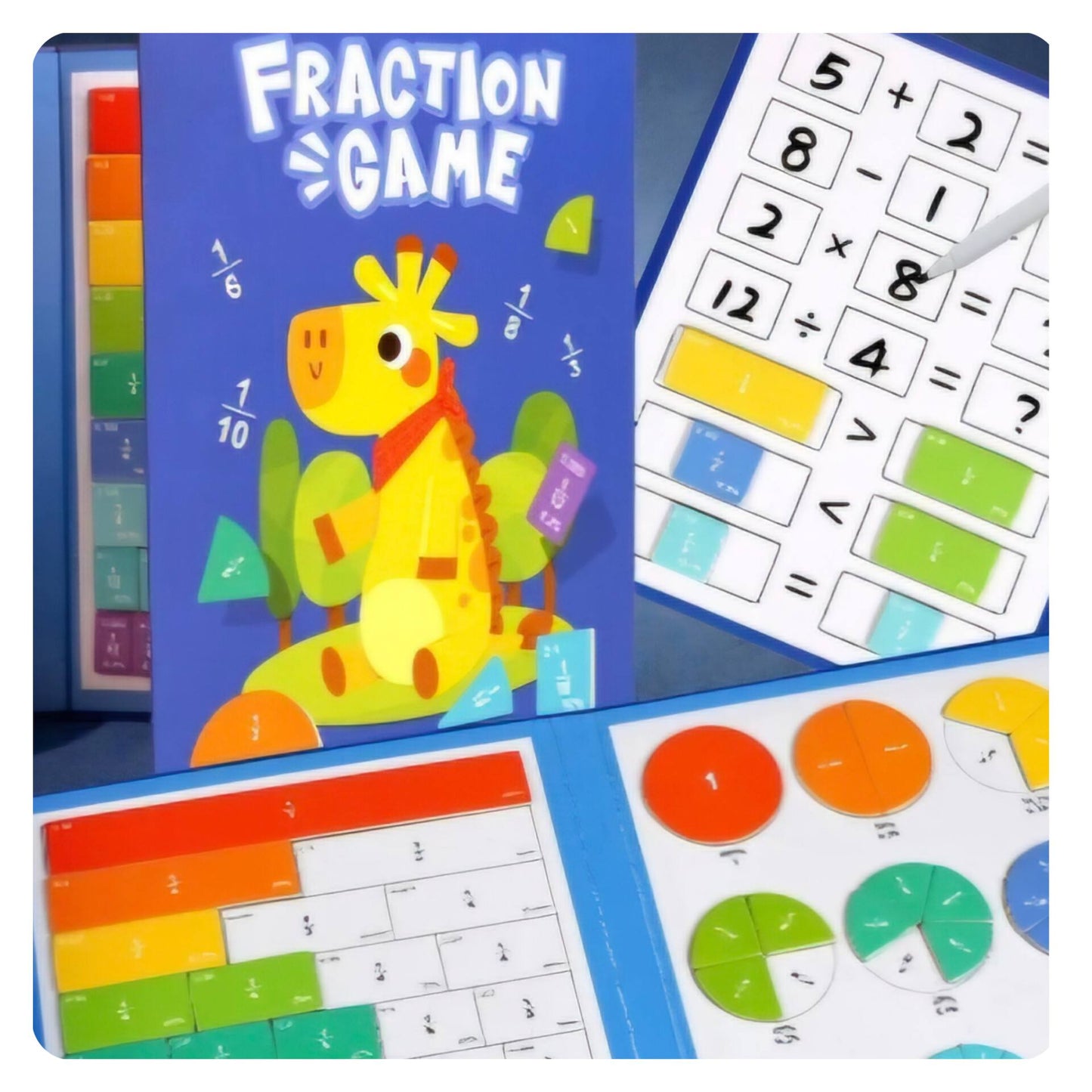 Fractions magnetic game