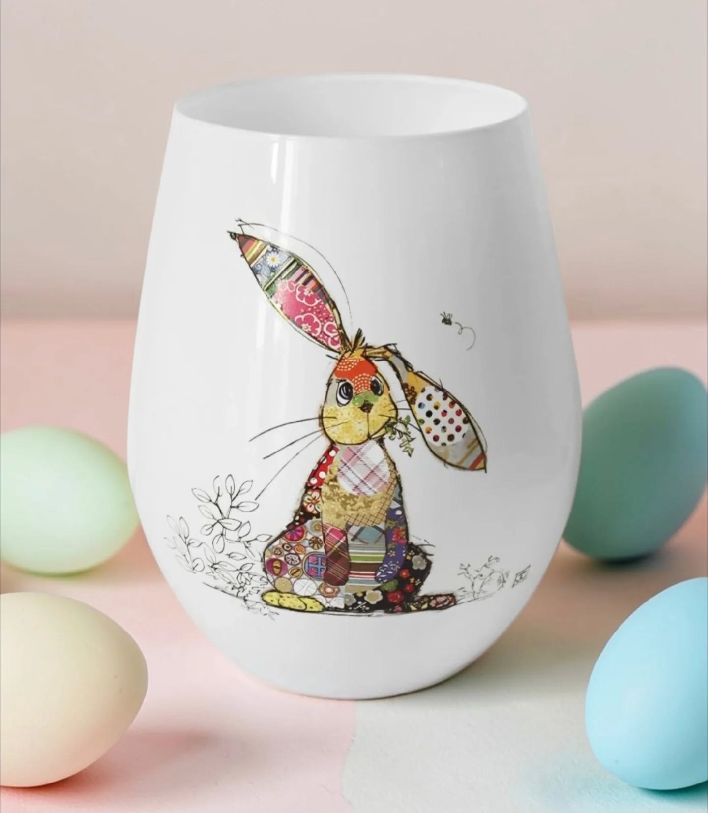 Binky Bunny Stemless Glass