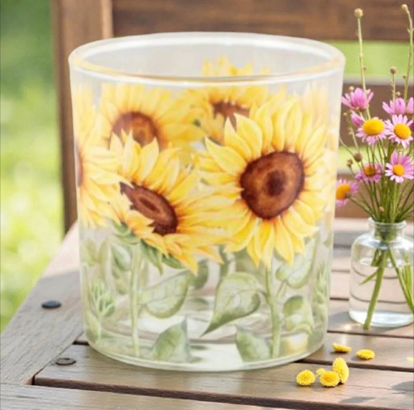 Sunflower Candle Holder, 8cm