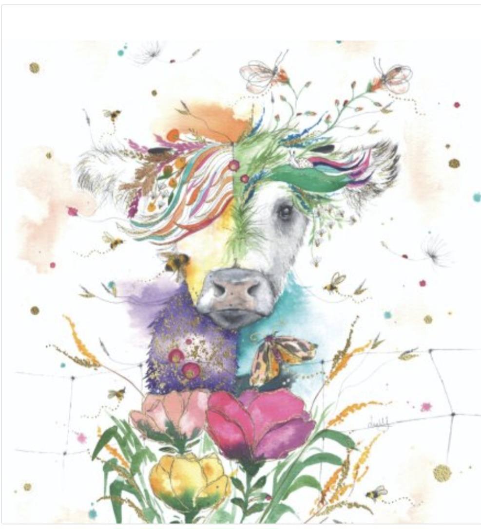 Katie Cow Foiled Greeting Card