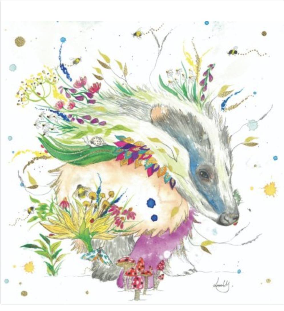 Barry Badger Foiled Greeting Card