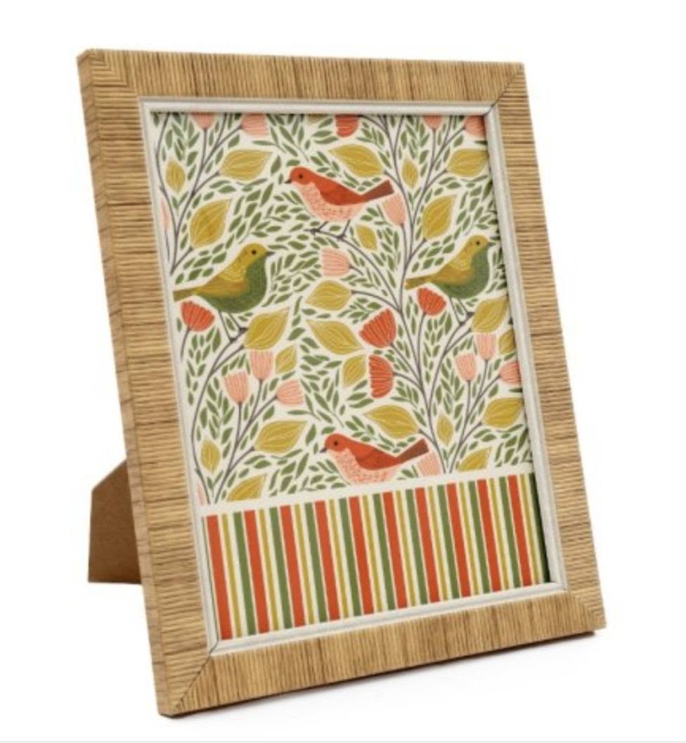 Rattan Songbird Photo Frame, 8 x10