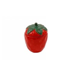 Strawberry Jar with Lid, 11cm