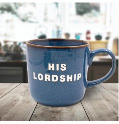 Blue His Lordship Mug, 14cm