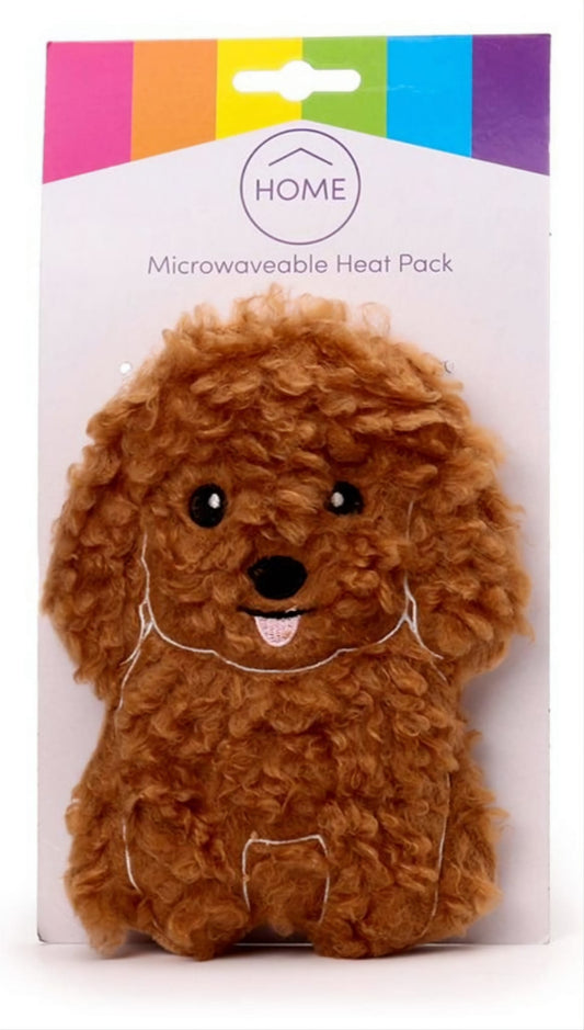 Cavapoo Fluffy Dog Microwavable Plush Lavender Heat Pack