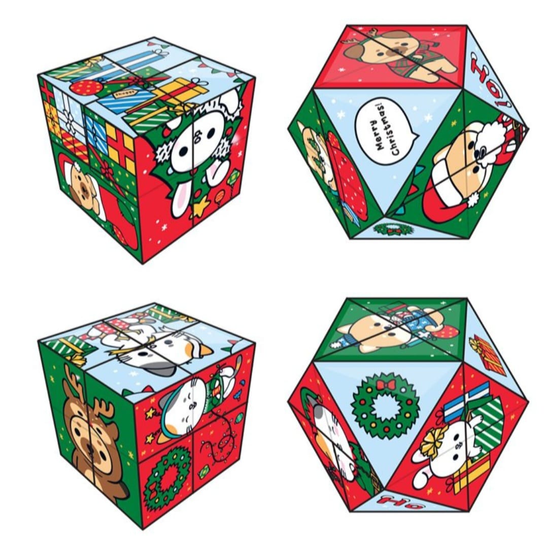 Christmas Adoramals Puzzle Cube Toy