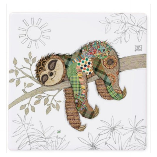 Bug Art Simon the Sloth coaster