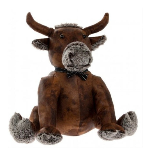 Bull Faux Leather Doorstop