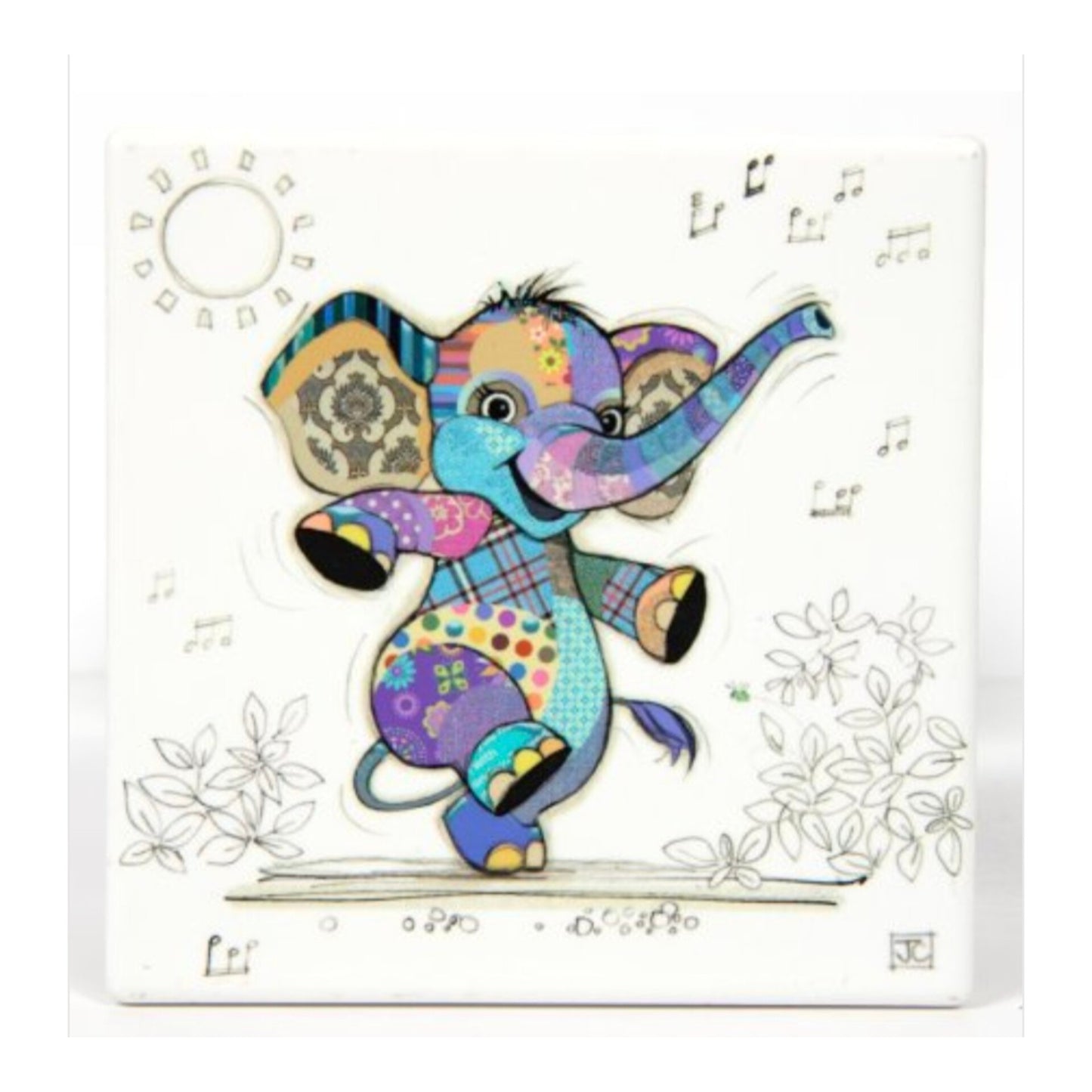 Bug Art Elly Elephant Coaster, 10cm