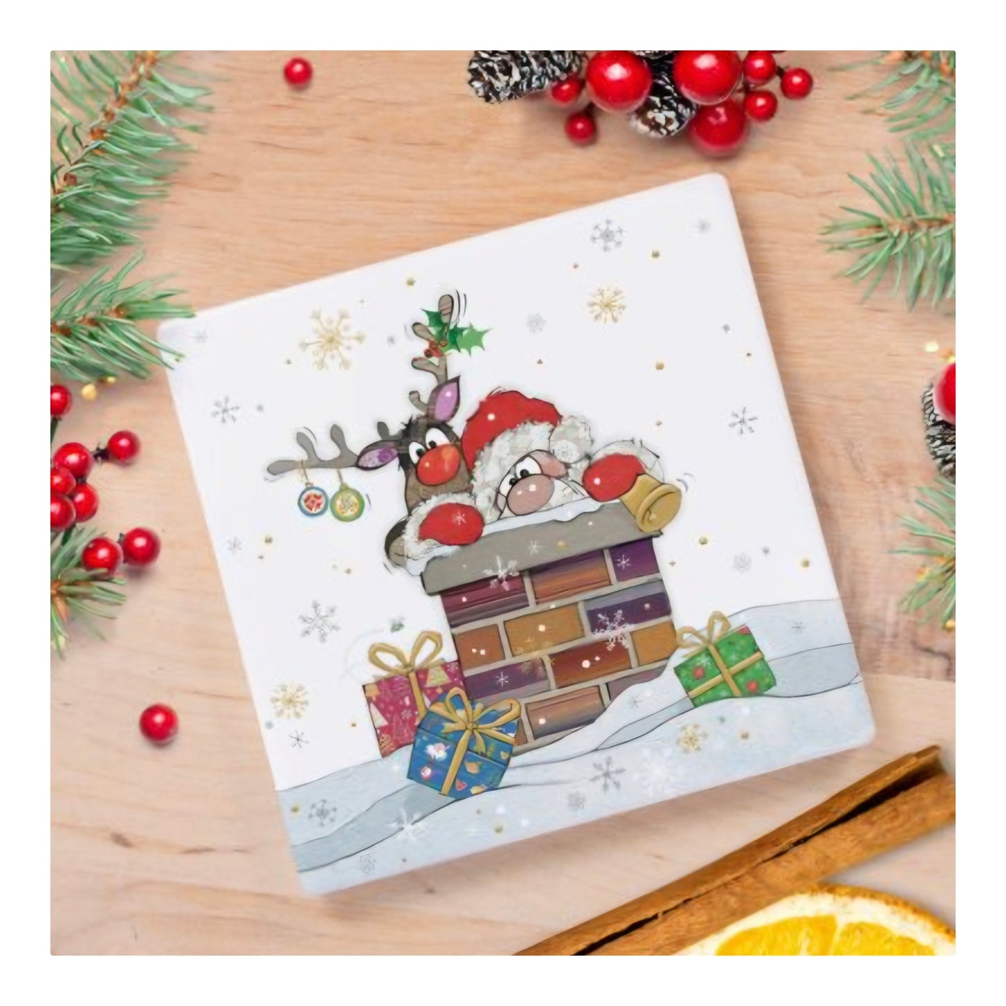 Bug Art Santa Roof Coaster