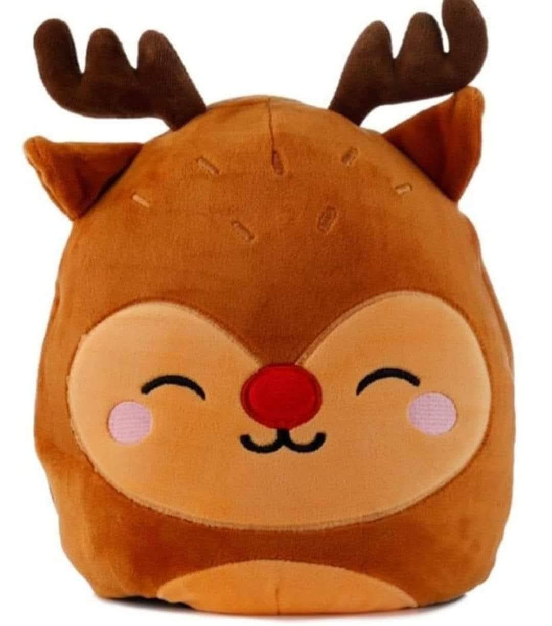 Plush reversible Santa and Reindeer 2 in 1 toy