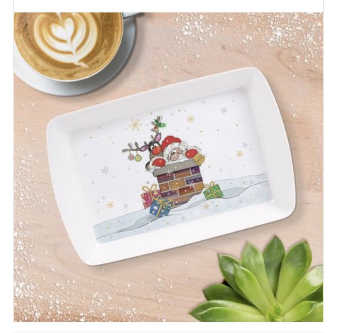 Small Xmas Santa Tray