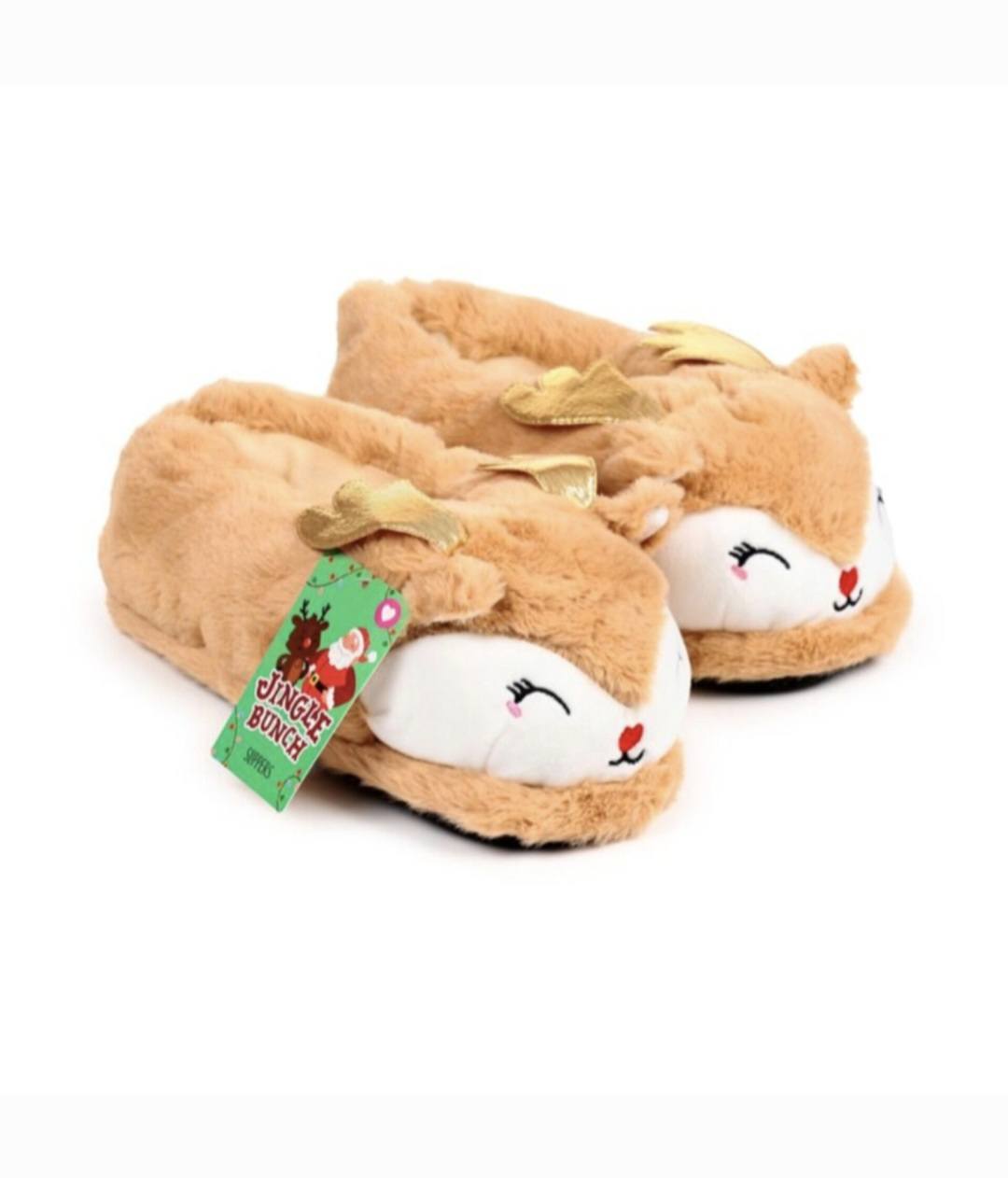 Jingle Bunch Christmas Reindeer Slippers -Unisex adults