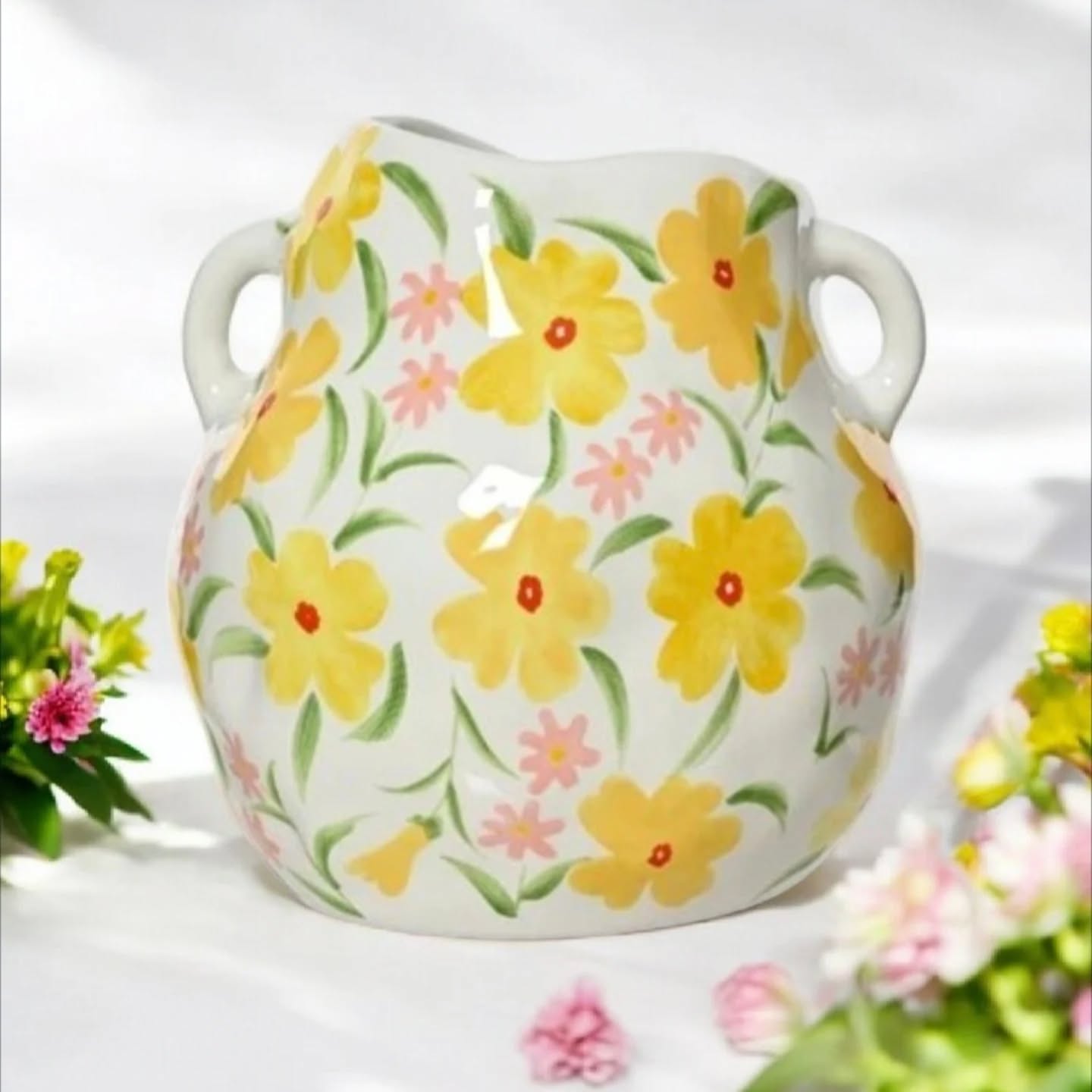 Flower Design Porcelain Vase