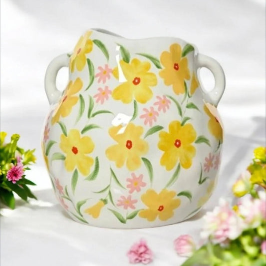 Flower Design Porcelain Vase