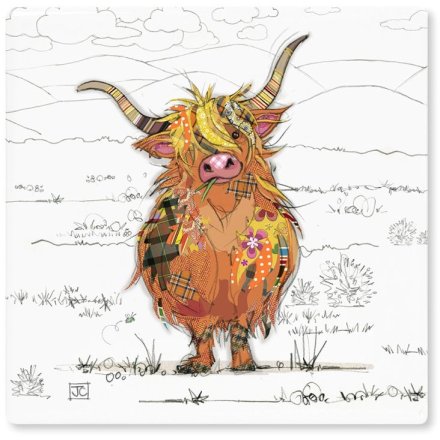 Bug Art Hamish Highland Cow Coaster