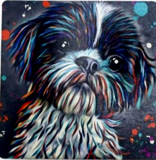 Shih Tzu MDF Coaster, 10cm