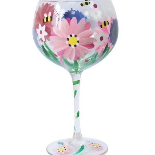 Alliums & Bees Gin Glass, 21cm
