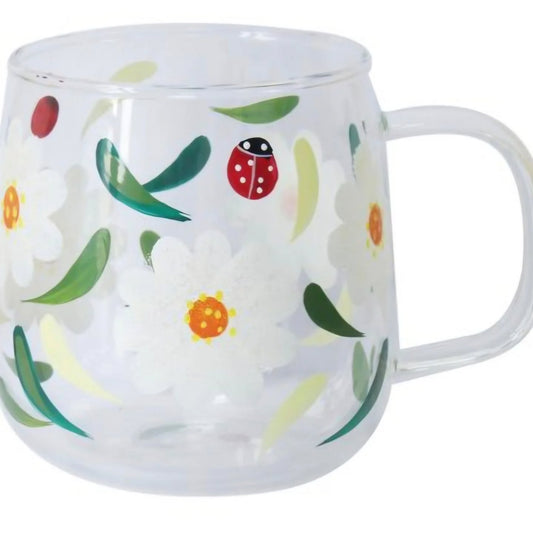 Blueberries Glass Cup,