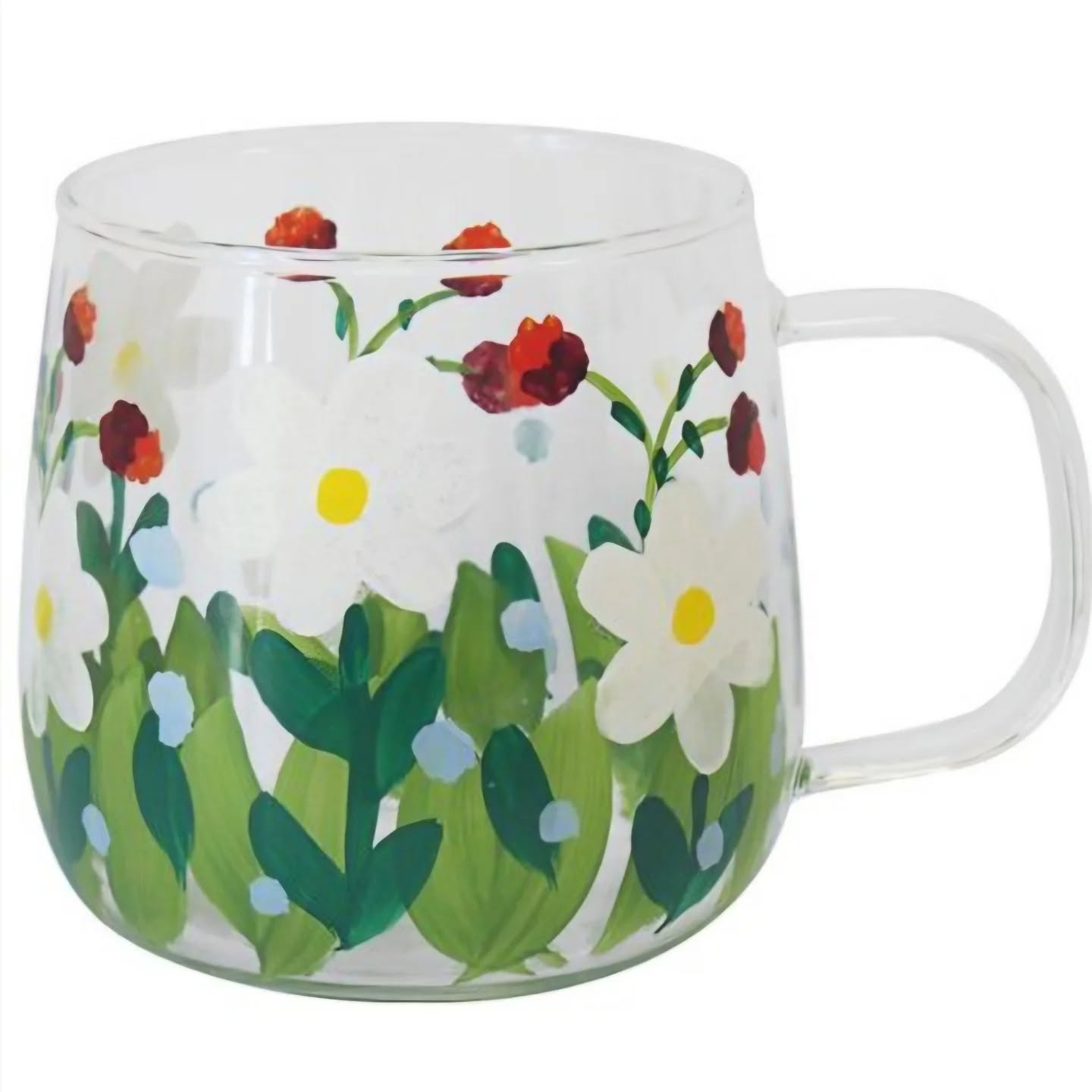 Daisy glass mug