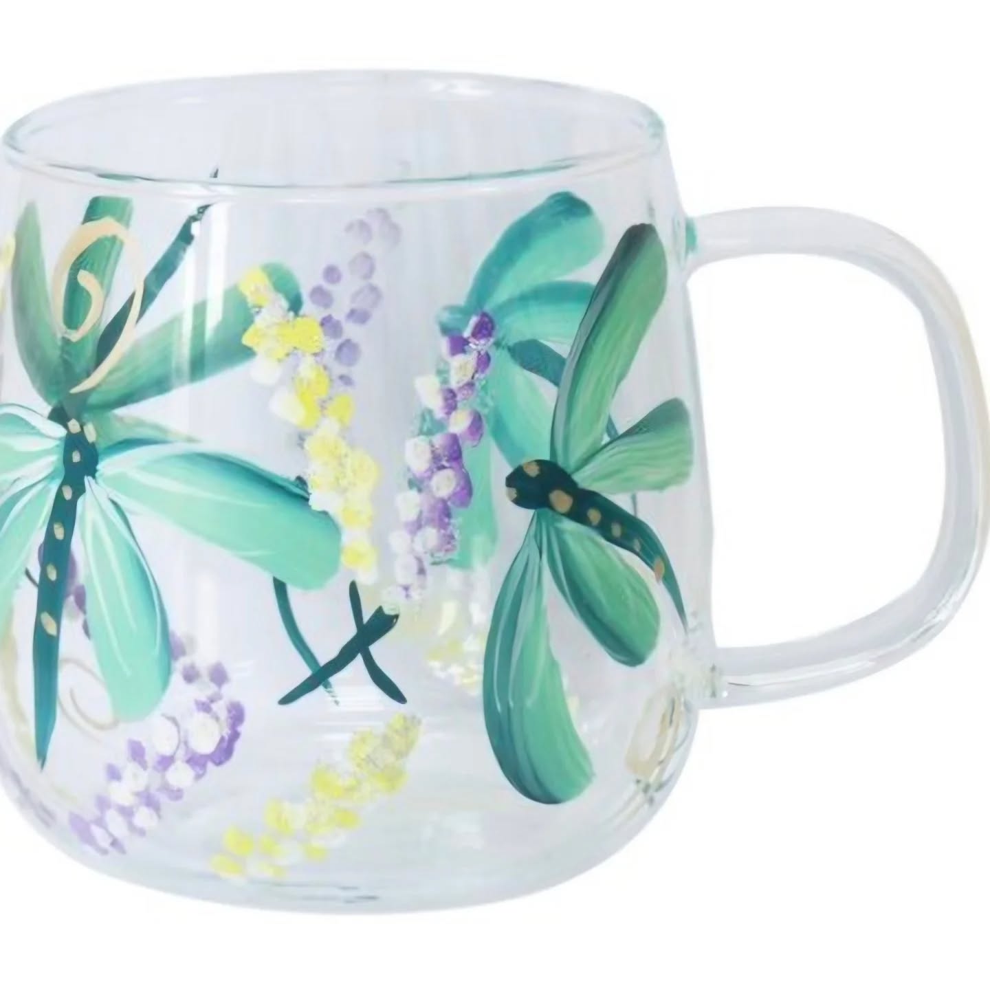 Dragon Fly Glass Cup, 13cm