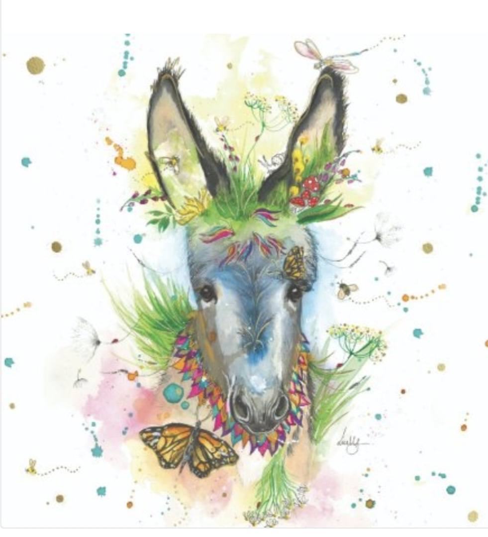 Daisy the Donkey FOILED Greeting Card