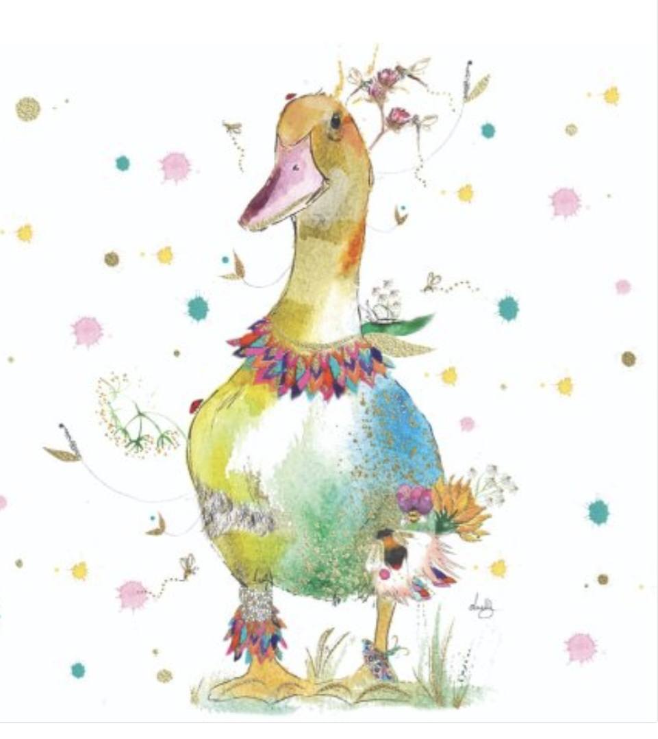 Donna The Duck Foiled Greeting Card pack 6