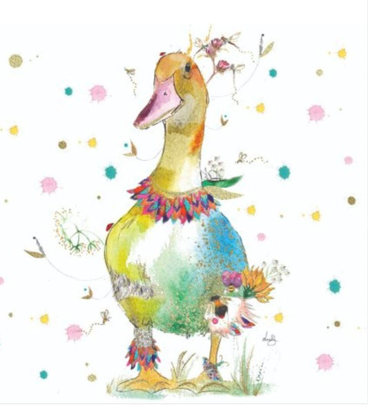 Donna The Duck Foiled Greeting Card pack 6