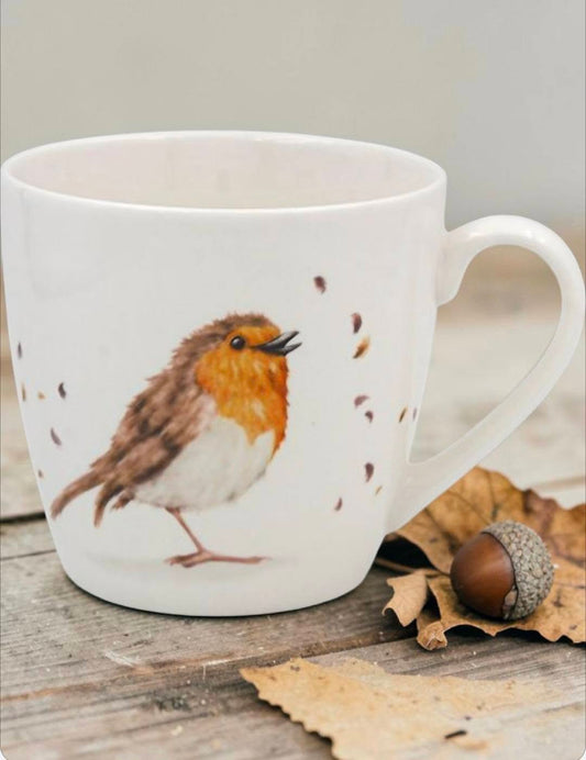 Robins Ceramic Mug, 13cm