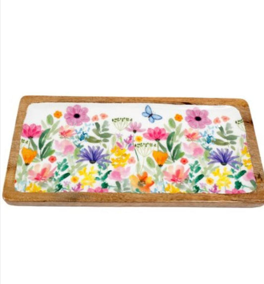 Springtime Enamel Tray, 40cm