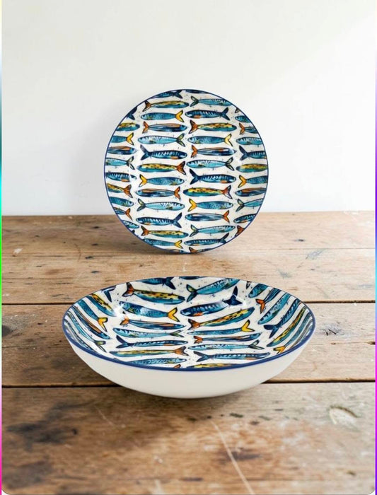 Sardine Pasta Bowl, 21.3cm