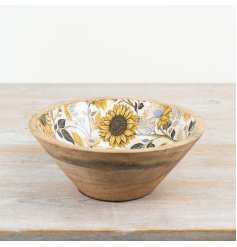 Round Sunflower Plate, 25cm