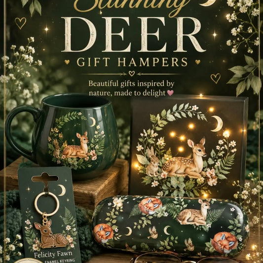Stunning deer themed gift hampers.