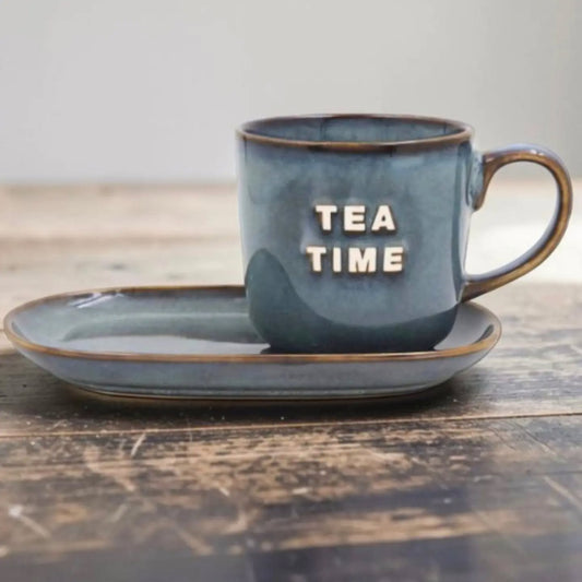Blue Tea Time Snack Set, 20cm