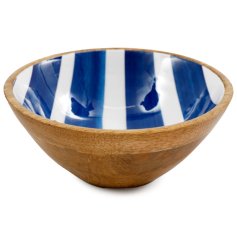 Blue Stripe Bowl, 17.5cm