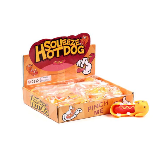 Stretchy hot dog fidget toy